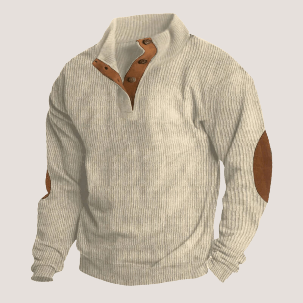 Luca | Ribfluwelen sweater met kraag