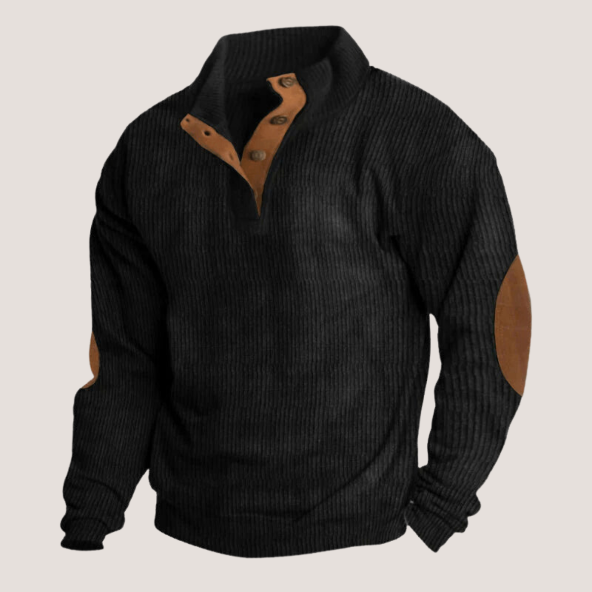 Luca | Ribfluwelen sweater met kraag