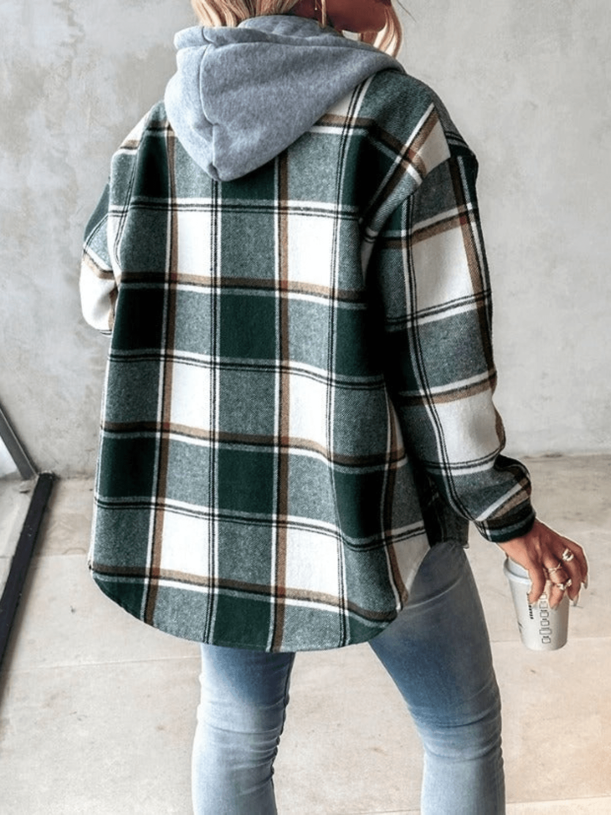 ELISA™ | CASUAL FLANELLHEMD MET CAPUCHON