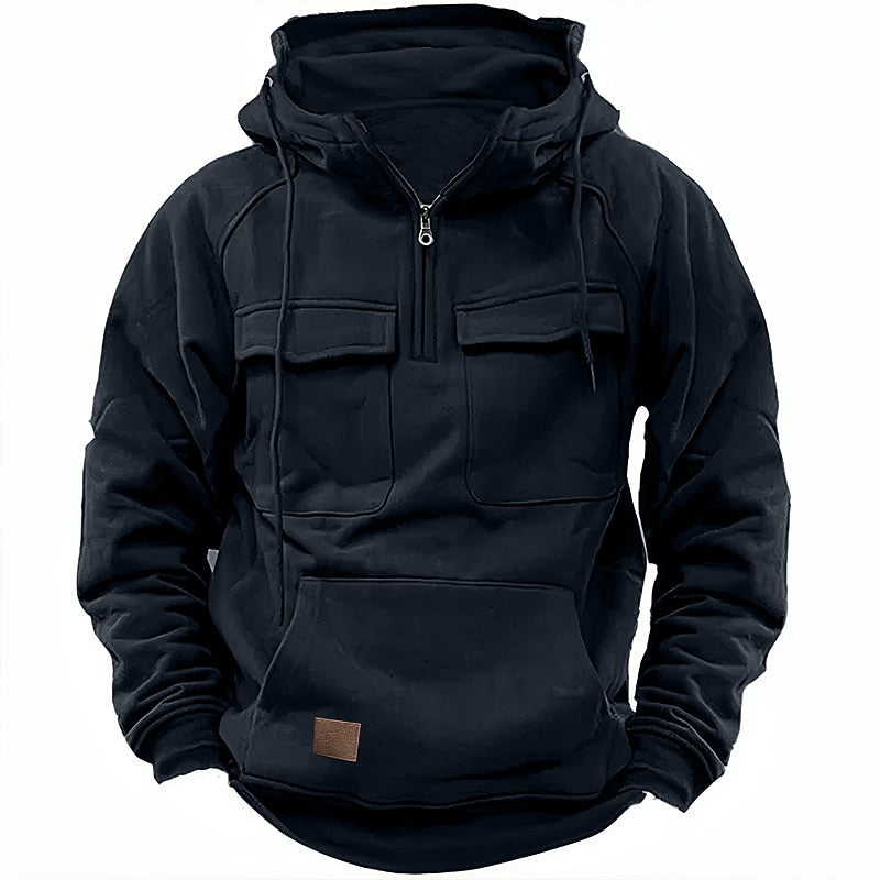 Xavier - Comfortabele winter hoodie met rits