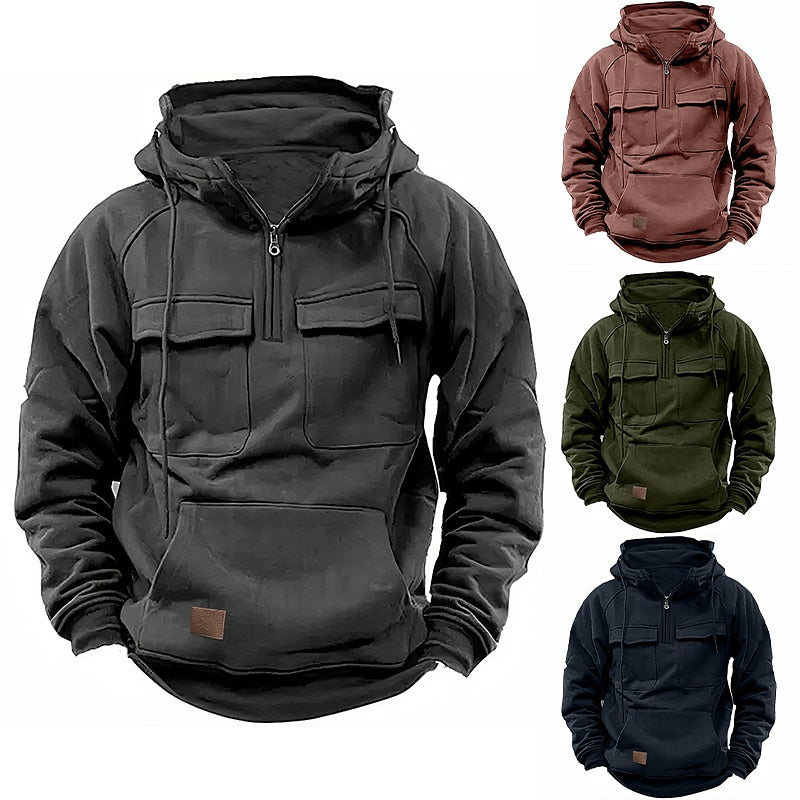 Xavier - Comfortabele winter hoodie met rits